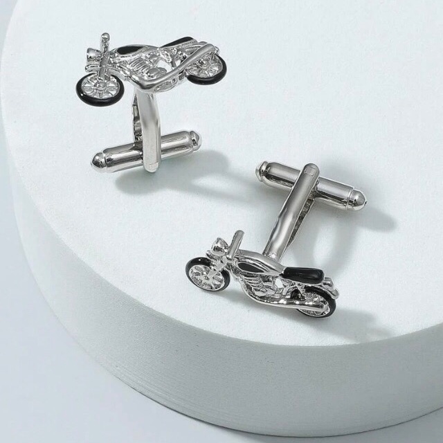 Just Restocked Men’s Silvertone Motorcycle Cufflinks Nwt